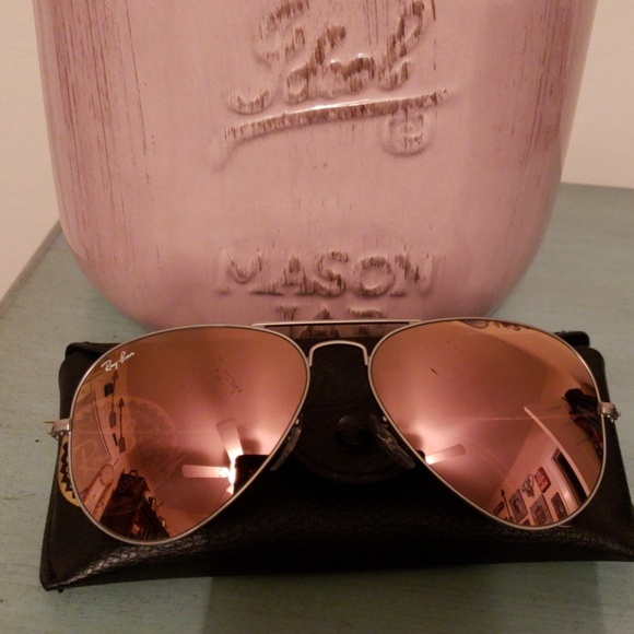ray ban rose gold frame